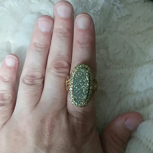 Beautiful Druzy Gold over Sterling Silver - Picture 3 of 8